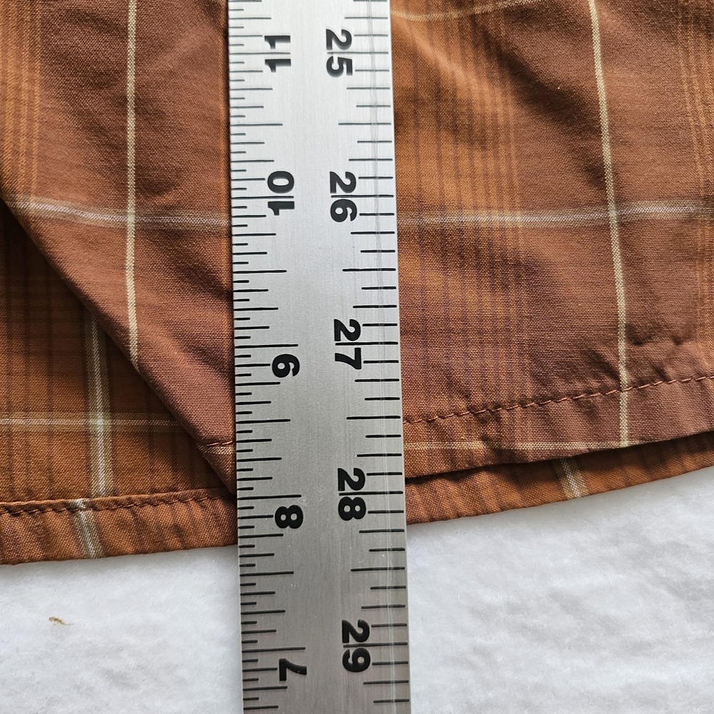 REI Co-Op Men's Shirt Large Button Down Long Sleeve Outdoors Casual, Rust Plaid - Picture 5 of 8
